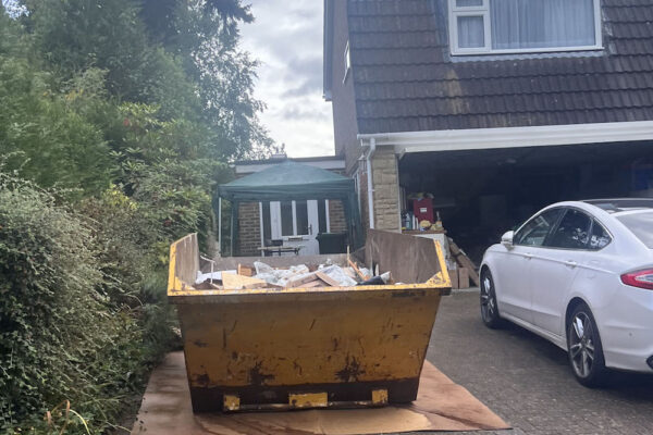Small skip being used in Lymington